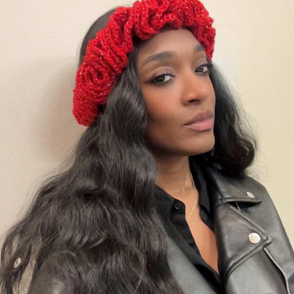 Handmade Crochet Ruffle Headband - Picture 2 of 3